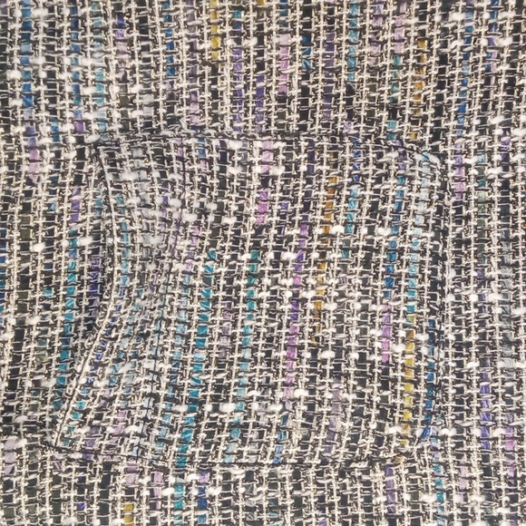 LOFT Metallic Multicolor Tweed Mini Skirt Size O - Picture 3 of 7